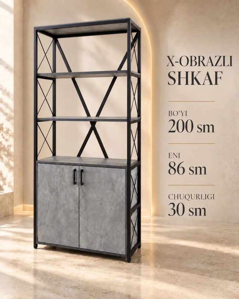 X-karkasli shkaf